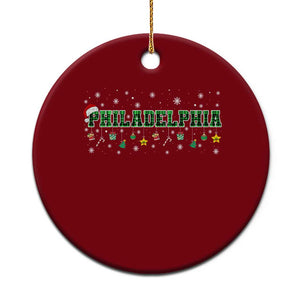 Christmas PFE Ceramic Ornament Green Plaid Philly Fan Football Lovers Xmas Pajamas TS10 1pc Red Print Your Wear