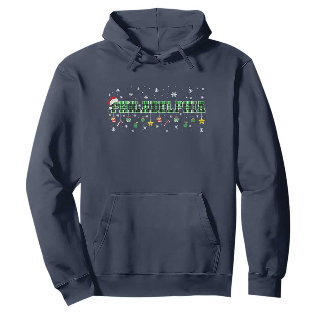 Christmas PFE Hoodie Green Plaid Philly Fan Football Lovers Xmas Pajamas TS10 Navy Print Your Wear