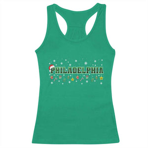 Christmas PFE Racerback Tank Top Green Plaid Philly Fan Football Lovers Xmas Pajamas TS10 Irish Green Print Your Wear
