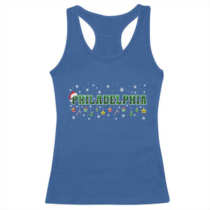 Christmas PFE Racerback Tank Top Green Plaid Philly Fan Football Lovers Xmas Pajamas TS10 Royal Blue Print Your Wear