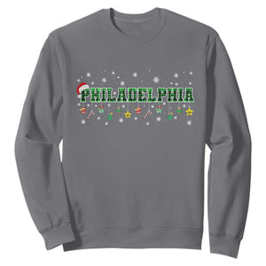 Philadelphia Christmas Sweatshirt Green Plaid Philly Fan Football Lovers Xmas Pajamas TS10 Charcoal Print Your Wear