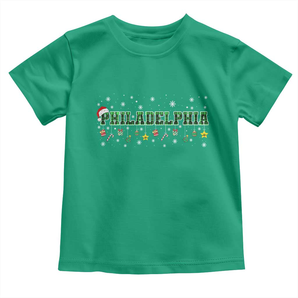 Christmas PFE Toddler T Shirt Green Plaid Philly Fan Football Lovers Xmas Pajamas TS10 Irish Green Print Your Wear