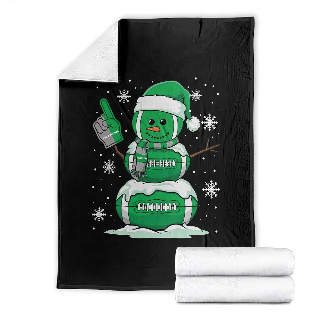EF Christmas Snowman Throw Blanket Funny Philly Fan Vintage Football Lovers TS10 Black Print Your Wear