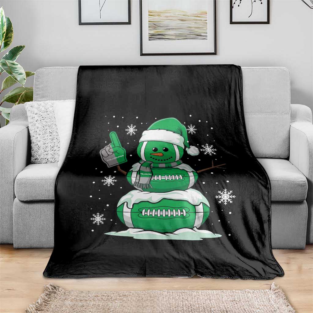 EF Christmas Snowman Throw Blanket Funny Philly Fan Vintage Football Lovers TS10 Print Your Wear