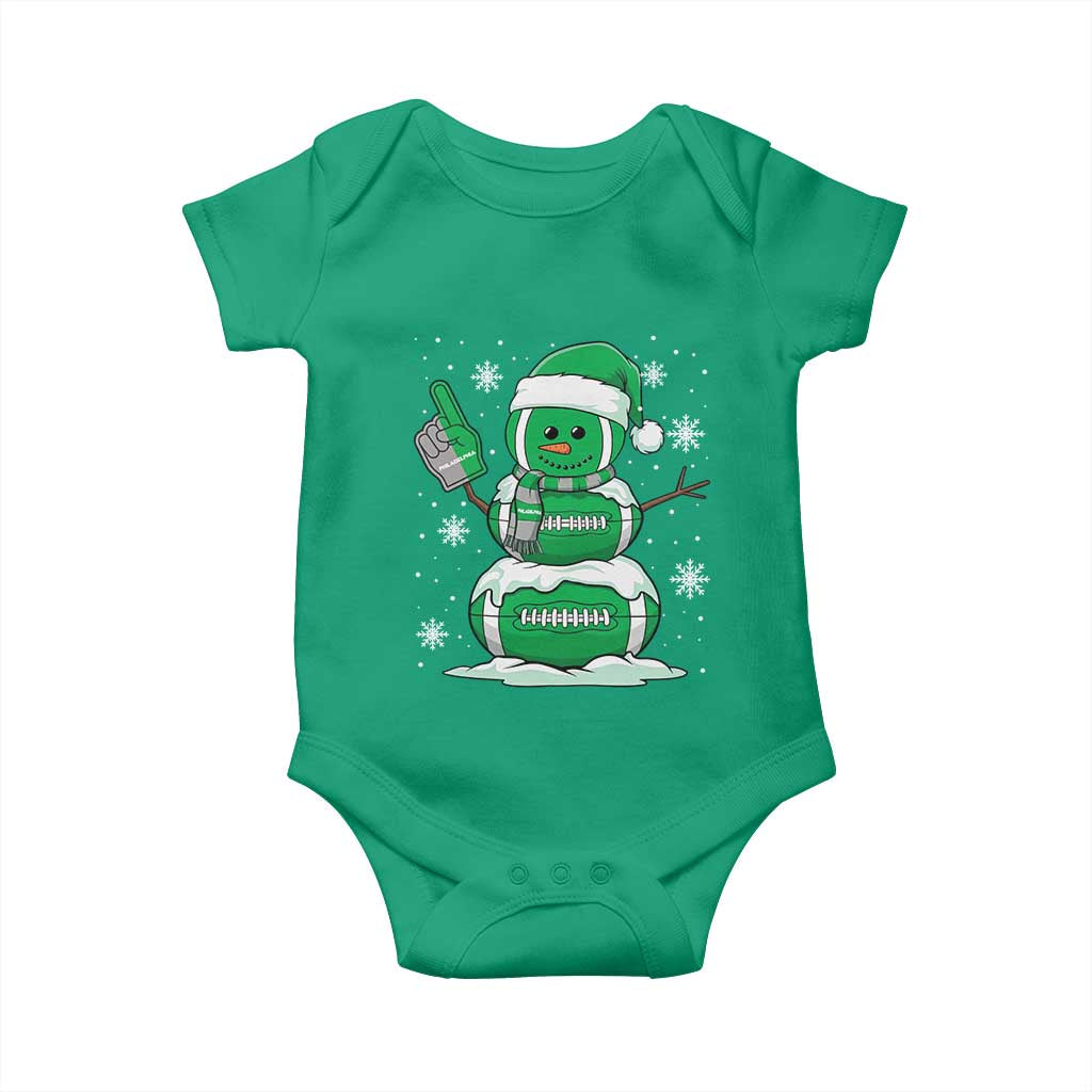 EF Christmas Snowman Baby Onesie Funny Philly Fan Vintage Football Lovers TS10 Irish Green Print Your Wear