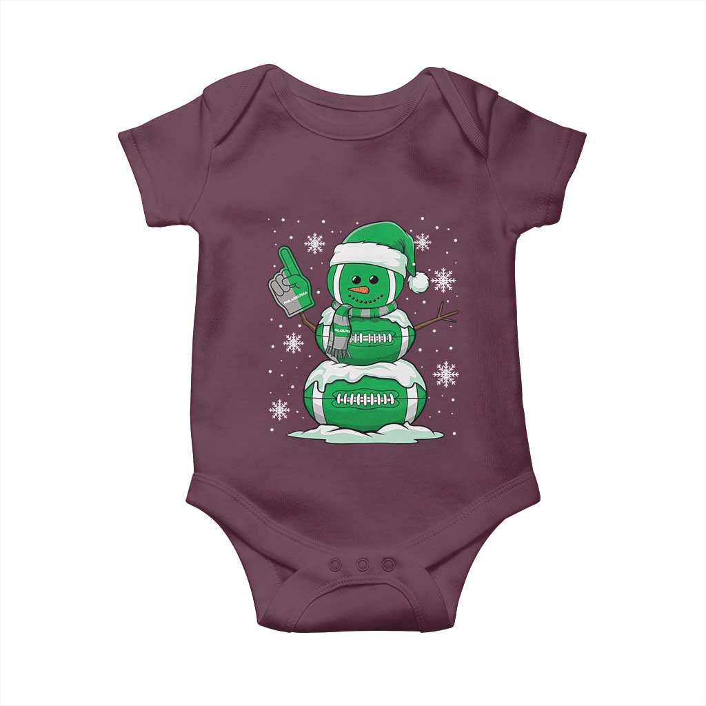 EF Christmas Snowman Baby Onesie Funny Philly Fan Vintage Football Lovers TS10 Maroon Print Your Wear