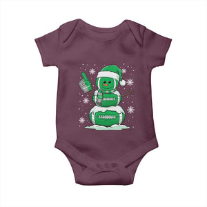 EF Christmas Snowman Baby Onesie Funny Philly Fan Vintage Football Lovers TS10 Maroon Print Your Wear