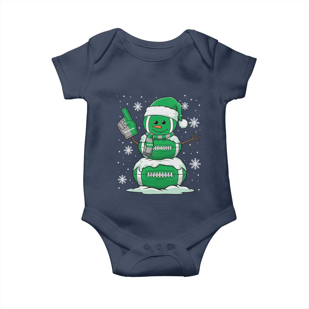 EF Christmas Snowman Baby Onesie Funny Philly Fan Vintage Football Lovers TS10 Navy Print Your Wear