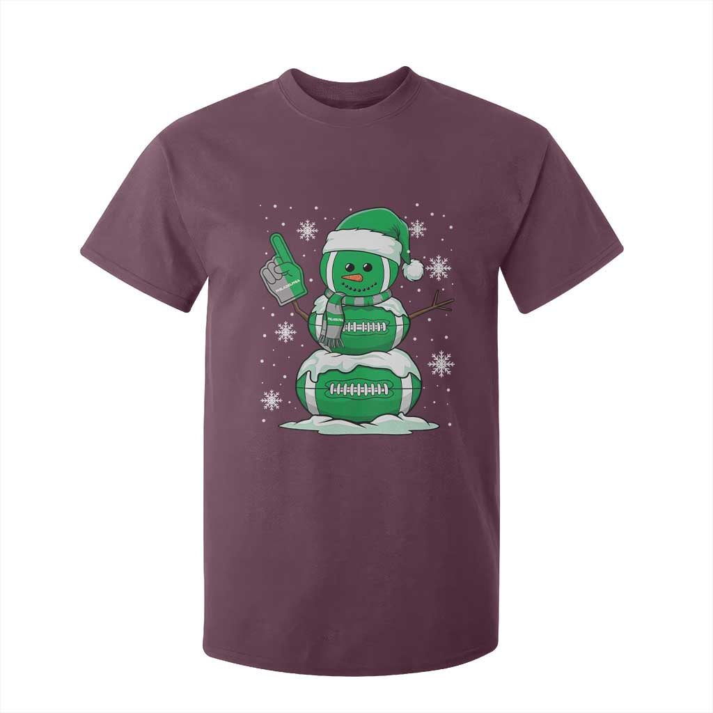 EF Christmas Snowman T Shirt For Kid Funny Philly Fan Vintage Football Lovers TS10 Maroon Print Your Wear