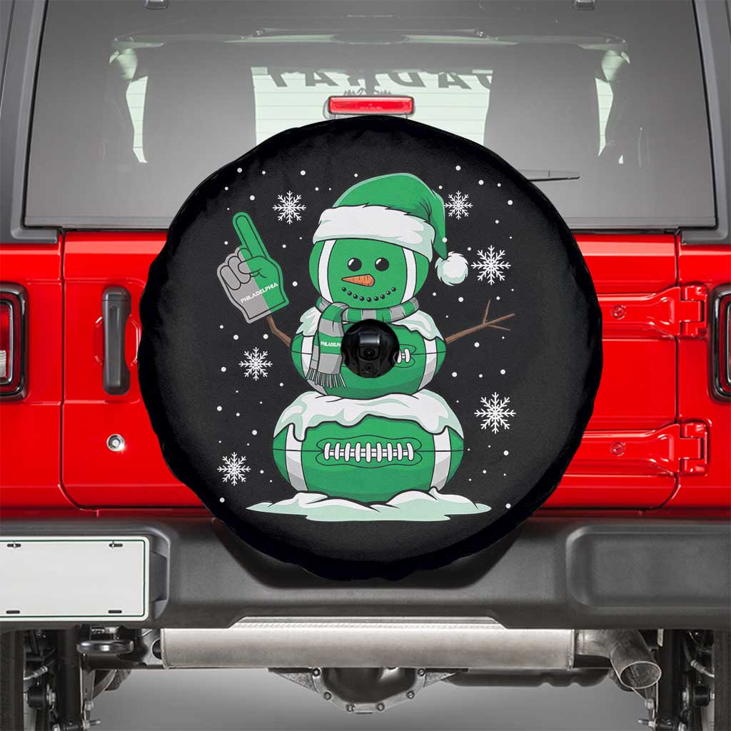 EF Christmas Snowman Spare Tire Cover Funny Philly Fan Vintage Football Lovers TS10 Black Print Your Wear