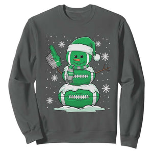 Philadelphia Christmas Snowman Sweatshirt Funny Philly Fan Vintage Football Lovers TS10 Dark Heather Print Your Wear