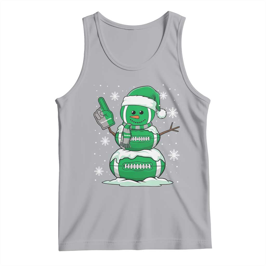 EF Christmas Snowman Tank Top Funny Philly Fan Vintage Football Lovers TS10 Athletic Heather Print Your Wear
