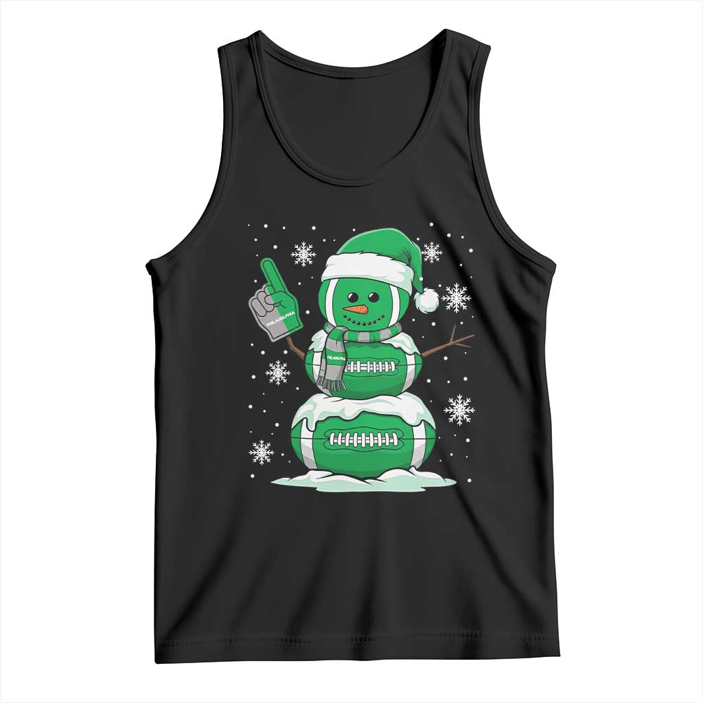 EF Christmas Snowman Tank Top Funny Philly Fan Vintage Football Lovers TS10 Black Print Your Wear