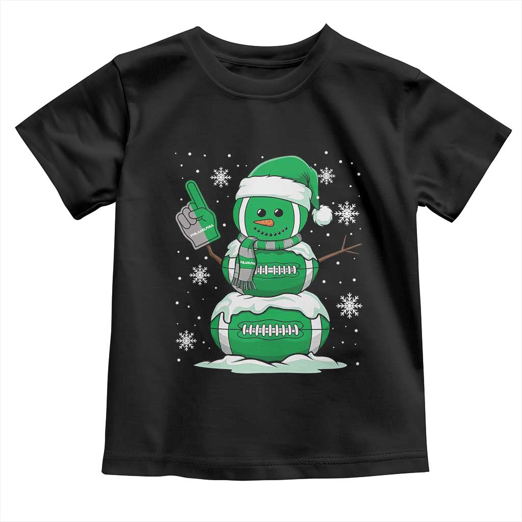 EF Christmas Snowman Toddler T Shirt Funny Philly Fan Vintage Football Lovers TS10 Black Print Your Wear