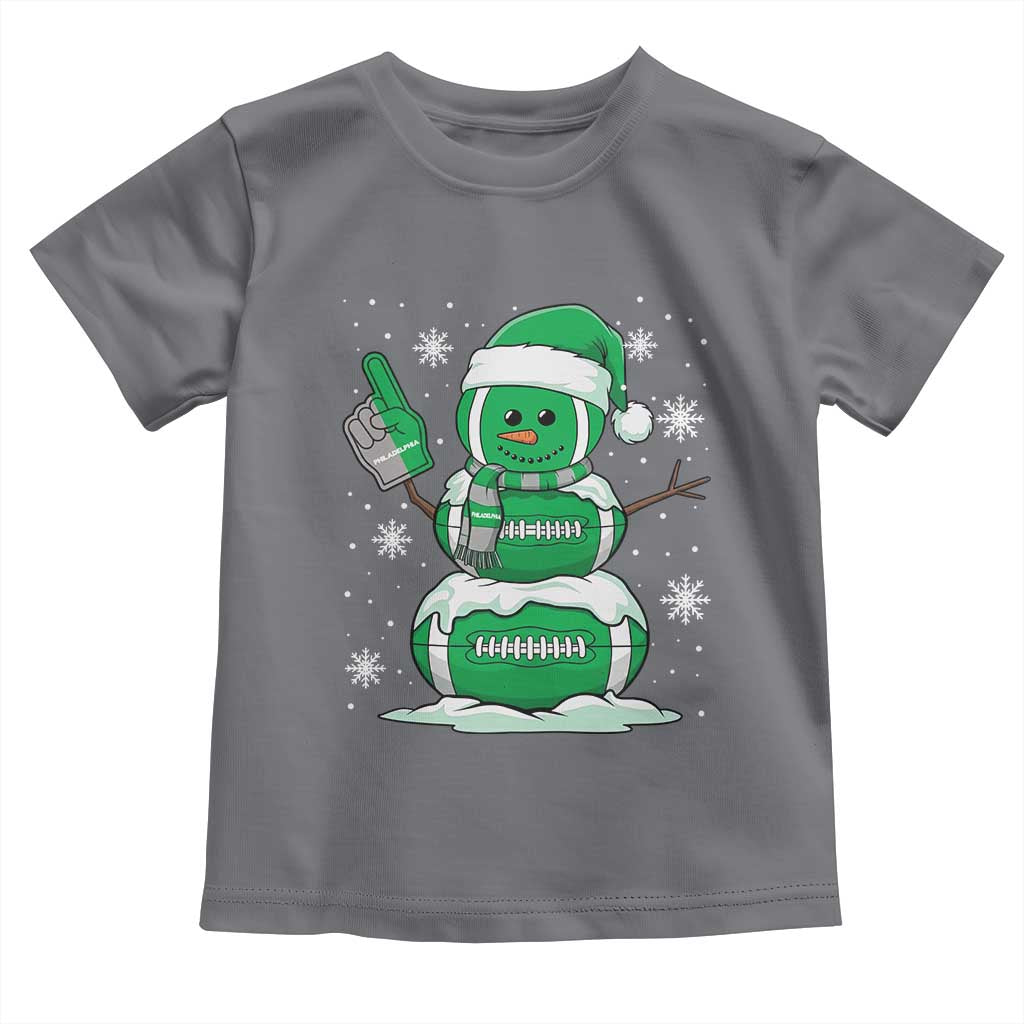 EF Christmas Snowman Toddler T Shirt Funny Philly Fan Vintage Football Lovers TS10 Charcoal Print Your Wear