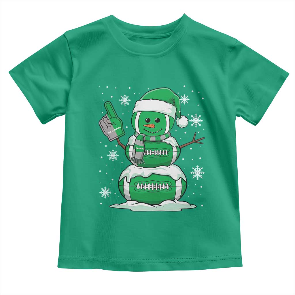 EF Christmas Snowman Toddler T Shirt Funny Philly Fan Vintage Football Lovers TS10 Irish Green Print Your Wear