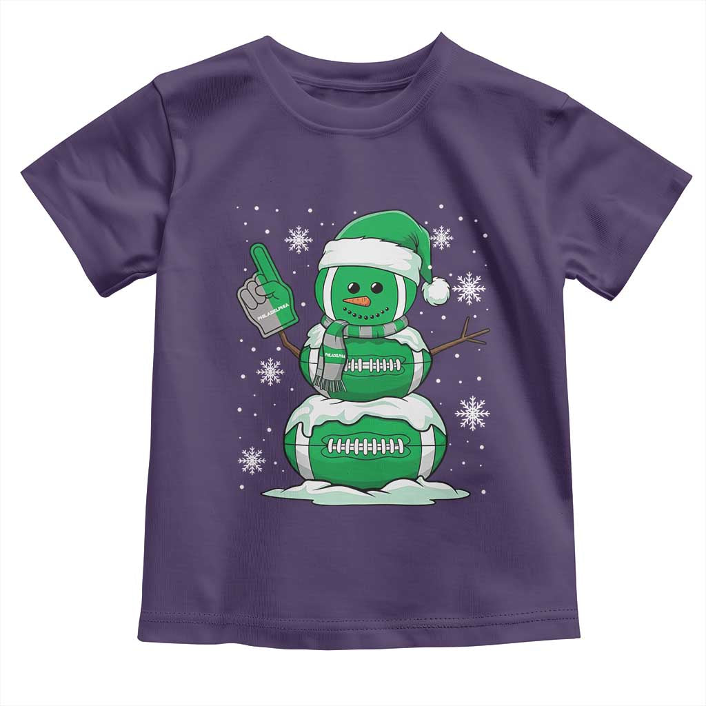 EF Christmas Snowman Toddler T Shirt Funny Philly Fan Vintage Football Lovers TS10 Purple Print Your Wear