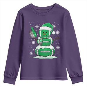 EF Christmas Snowman Youth Sweatshirt Funny Philly Fan Vintage Football Lovers TS10 Purple Print Your Wear