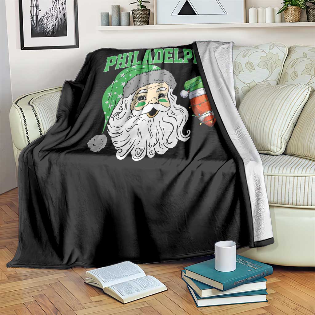 Christmas Santa Philly Lover Throw Blanket Funny EF Vintage Football Lovers TS10 Print Your Wear