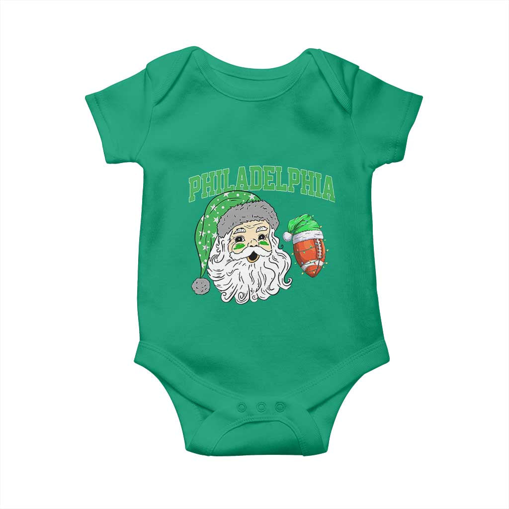 Christmas Santa Philly Lover Baby Onesie Funny EF Vintage Football Lovers TS10 Irish Green Print Your Wear