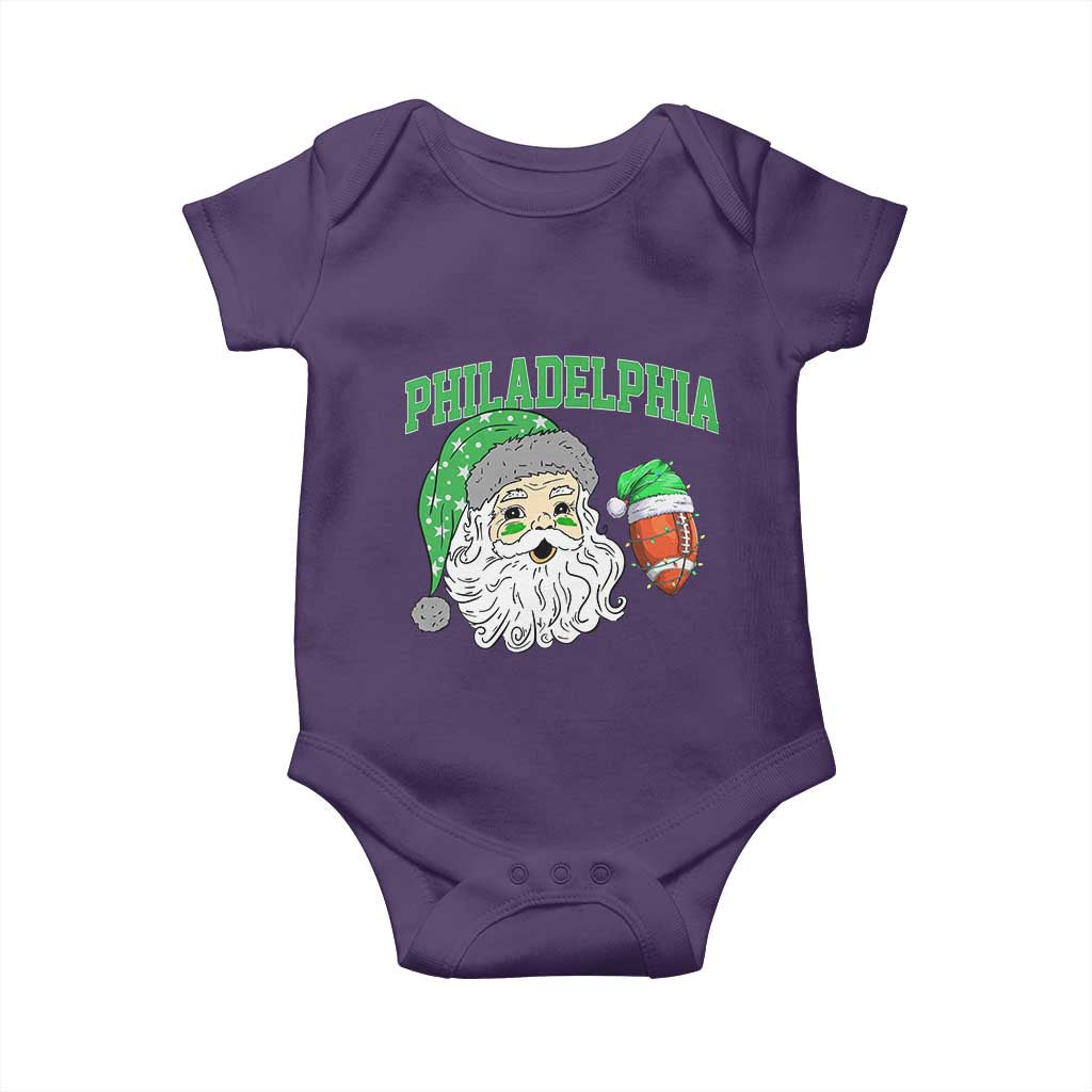Christmas Santa Philly Lover Baby Onesie Funny EF Vintage Football Lovers TS10 Purple Print Your Wear