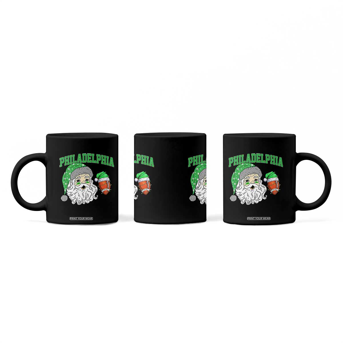 Christmas Santa Philly Lover Coffee Mug Funny EF Vintage Football Lovers TS10 Print Your Wear
