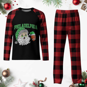 Christmas Santa Philly Lover Plaid Pajama Set Funny EF Vintage Football Lovers TS10 Buffalo Plaid Print Your Wear