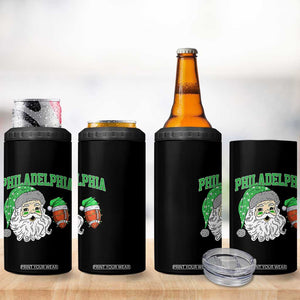 Christmas Santa Philly Lover 4 in 1 Can Cooler Tumbler Funny EF Vintage Football Lovers TS10 Print Your Wear