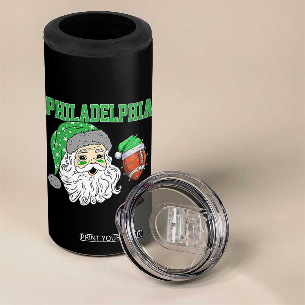 Christmas Santa Philly Lover 4 in 1 Can Cooler Tumbler Funny EF Vintage Football Lovers TS10 Print Your Wear