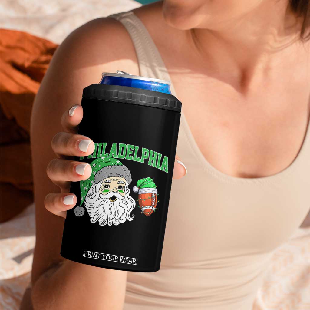 Christmas Santa Philly Lover 4 in 1 Can Cooler Tumbler Funny EF Vintage Football Lovers TS10 Print Your Wear