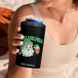 Christmas Santa Philly Lover 4 in 1 Can Cooler Tumbler Funny EF Vintage Football Lovers TS10 Print Your Wear