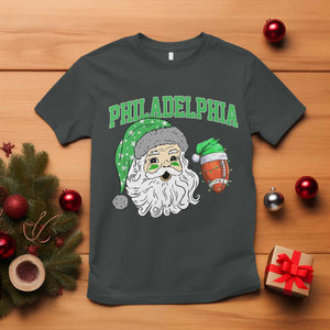 Christmas Santa Philly Lover T Shirt Funny EF Vintage Football Lovers TS10 Dark Heather Print Your Wear