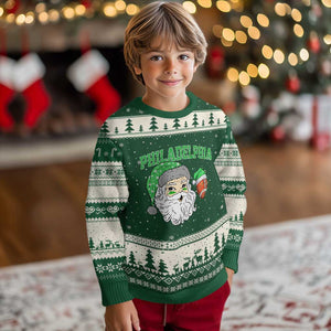 Christmas Santa Philly Lover Ugly Christmas Sweater Funny EF Vintage Football Lovers TS10 Forest Green Beige Print Your Wear