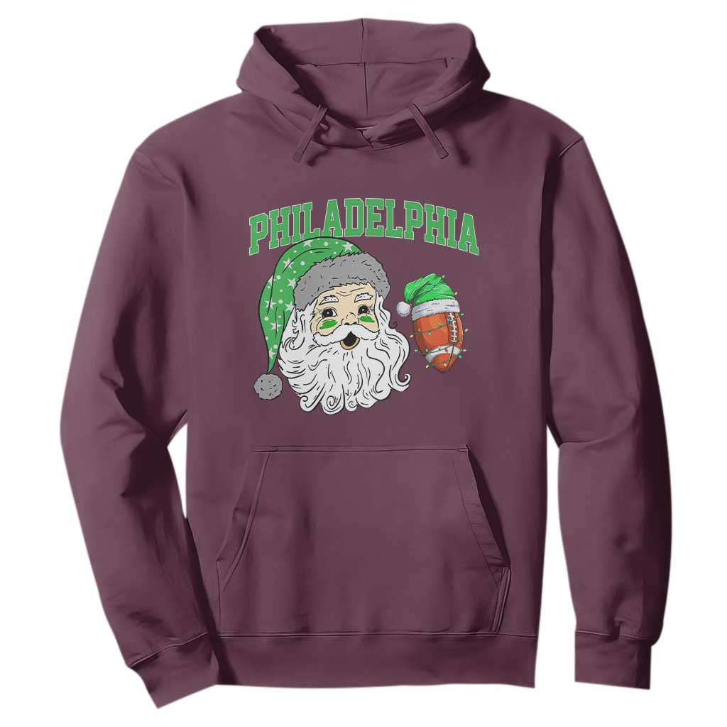 Christmas Santa Philly Lover Hoodie Funny EF Vintage Football Lovers TS10 Maroon Print Your Wear
