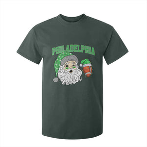 Christmas Santa Philly Lover T Shirt For Kid Funny EF Vintage Football Lovers TS10 Dark Forest Green Print Your Wear