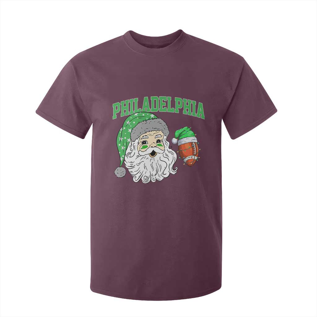 Christmas Santa Philly Lover T Shirt For Kid Funny EF Vintage Football Lovers TS10 Maroon Print Your Wear