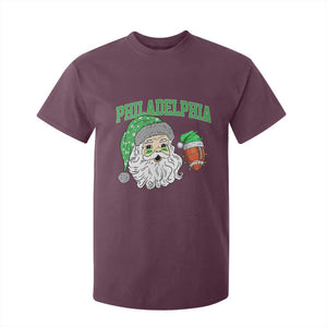 Christmas Santa Philly Lover T Shirt For Kid Funny EF Vintage Football Lovers TS10 Maroon Print Your Wear