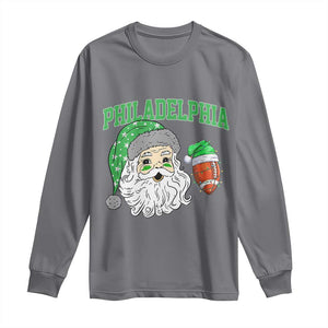 Christmas Santa Philly Lover Long Sleeve Shirt Funny EF Vintage Football Lovers TS10 Charcoal Print Your Wear