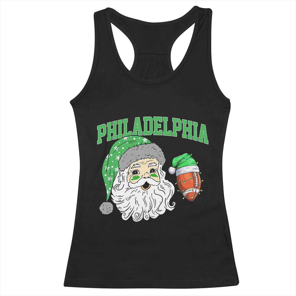 Christmas Santa Philly Lover Racerback Tank Top Funny EF Vintage Football Lovers TS10 Black Print Your Wear