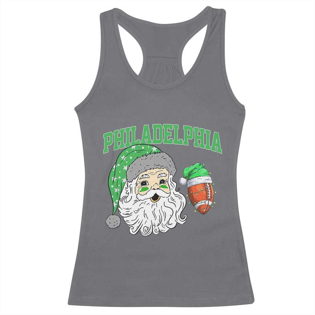 Christmas Santa Philly Lover Racerback Tank Top Funny EF Vintage Football Lovers TS10 Charcoal Print Your Wear