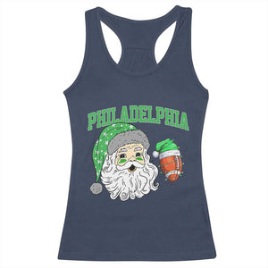 Christmas Santa Philly Lover Racerback Tank Top Funny EF Vintage Football Lovers TS10 Navy Print Your Wear