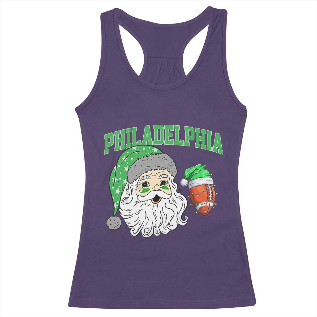 Christmas Santa Philly Lover Racerback Tank Top Funny EF Vintage Football Lovers TS10 Purple Print Your Wear