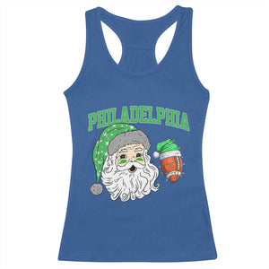 Christmas Santa Philly Lover Racerback Tank Top Funny EF Vintage Football Lovers TS10 Royal Blue Print Your Wear