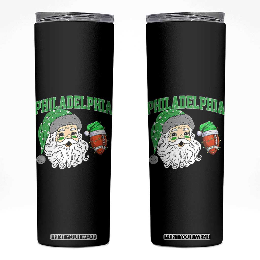 Christmas Santa Philly Lover Skinny Tumbler Funny EF Vintage Football Lovers TS10 Black Print Your Wear