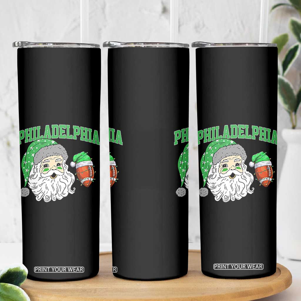 Christmas Santa Philly Lover Skinny Tumbler Funny EF Vintage Football Lovers TS10 Print Your Wear