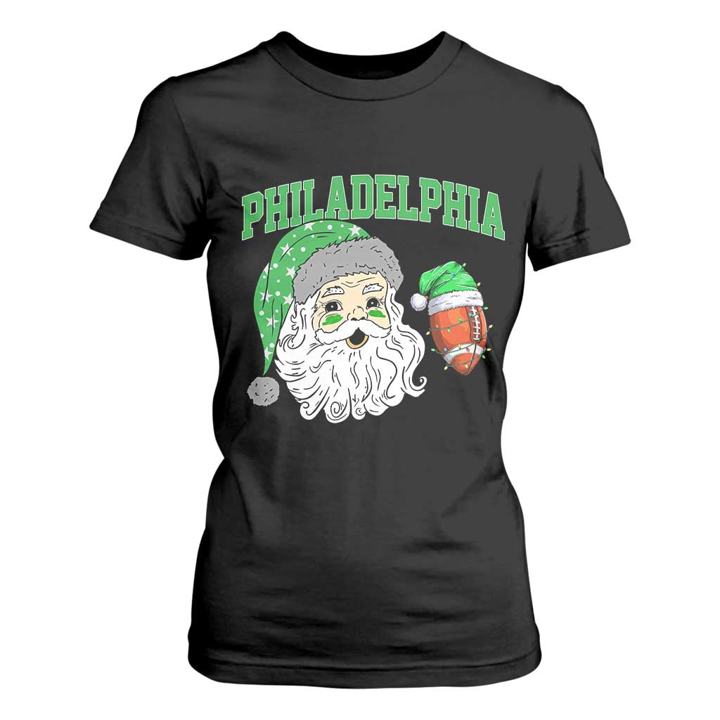 Christmas Santa Philly Lover T Shirt For Women Funny EF Vintage Football Lovers TS10 Black Print Your Wear