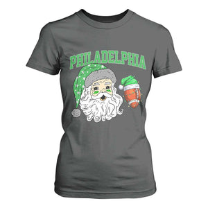Christmas Santa Philly Lover T Shirt For Women Funny EF Vintage Football Lovers TS10 Dark Heather Print Your Wear