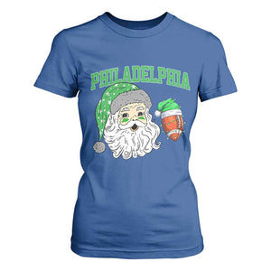 Christmas Santa Philly Lover T Shirt For Women Funny EF Vintage Football Lovers TS10 Royal Blue Print Your Wear