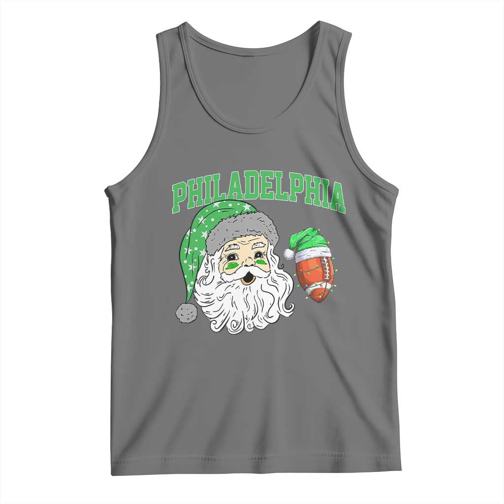 Christmas Santa Philly Lover Tank Top Funny EF Vintage Football Lovers TS10 Black Heather Print Your Wear