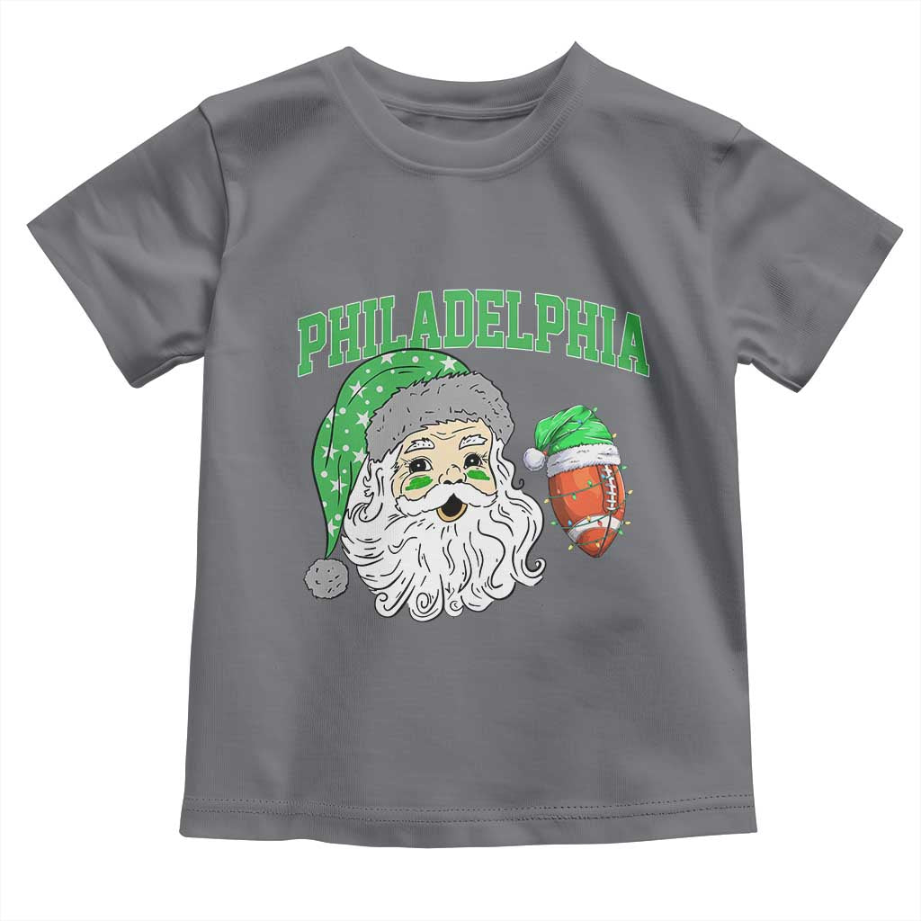Christmas Santa Philly Lover Toddler T Shirt Funny EF Vintage Football Lovers TS10 Charcoal Print Your Wear